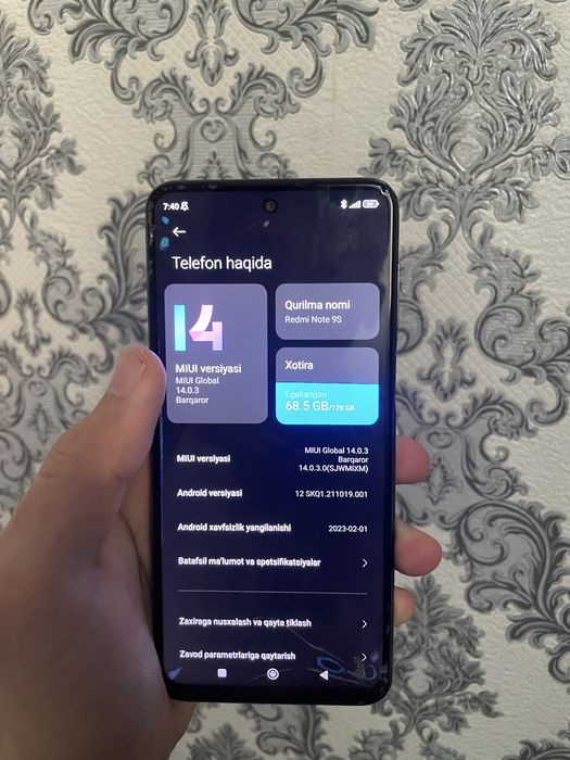 Redmi note 9S 128 6+2gb srochna
