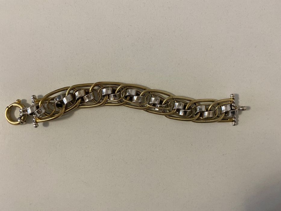 Браслет из белого и жёлтого золота
