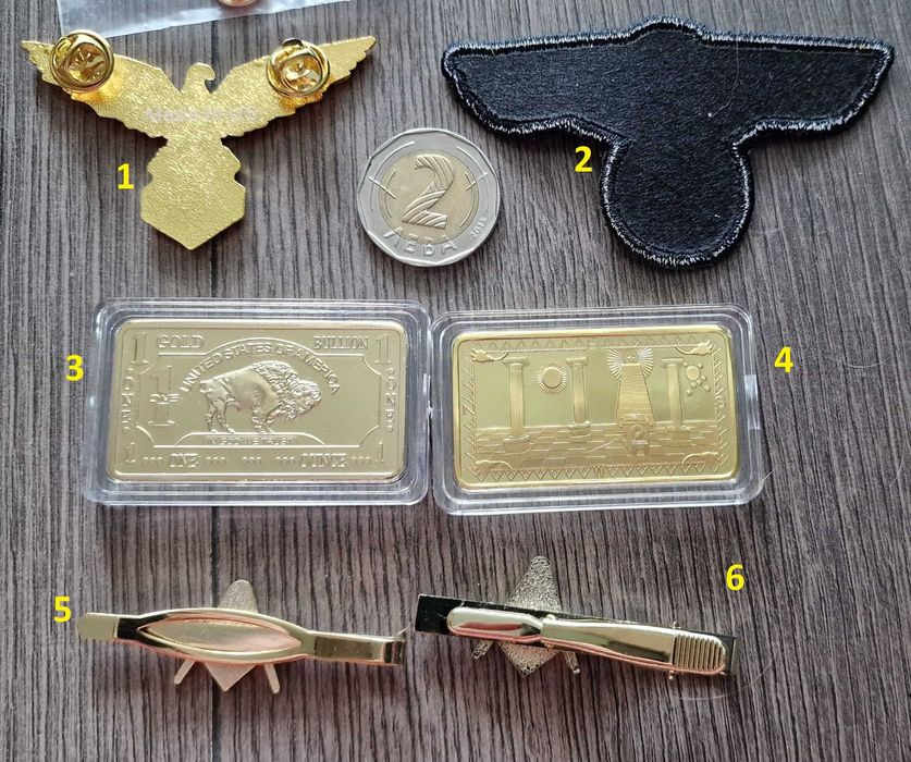 Значки монети Масони ръкавели токени щипка за пари и други