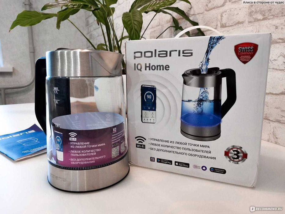 Электрочайник Polaris PWK 1725CGLD Wifi IQ Home серебристый