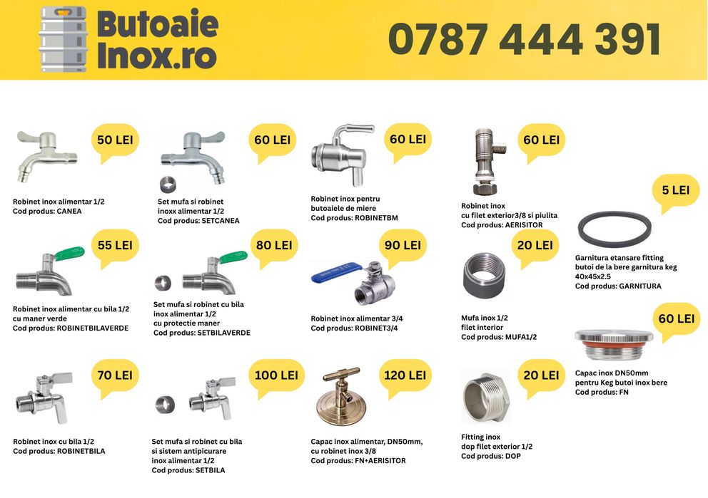 Livram prin curier Butoaie inox butoi  30 50 60 100 litri 300 200
