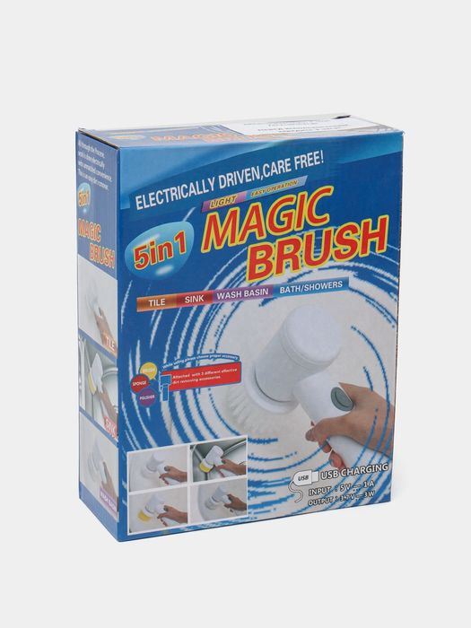 Электрическая щетка для чистки кухни и ванной комнаты, 5 в 1