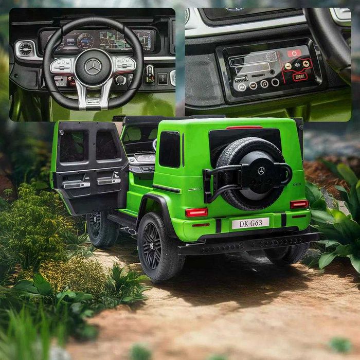 Masinuta electrica pt. 2 copii Mercedes G63, 4x 200W, 24V-14Ah Green