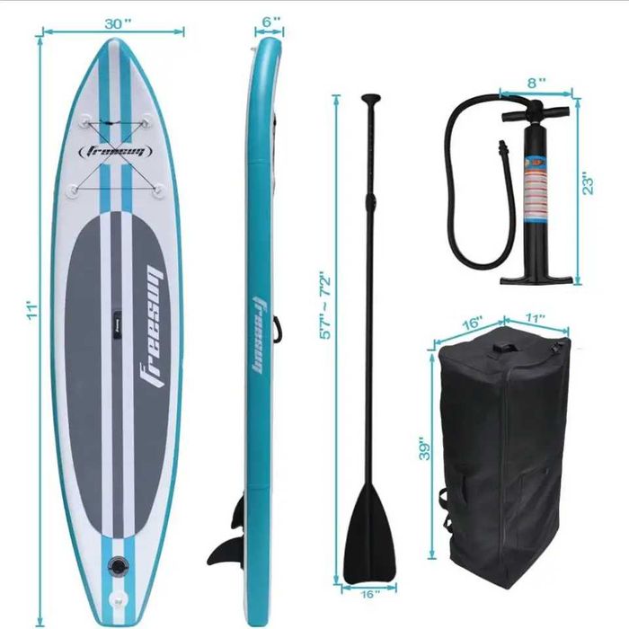 Надуваем Падълборд / SUP, Drop-stitch високо налягане (25 PSI), нови, пълен комплект, топ цена