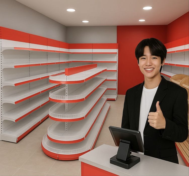 Металлические торговые стеллажи, Темир савдо полкалар, Витрина, Металл