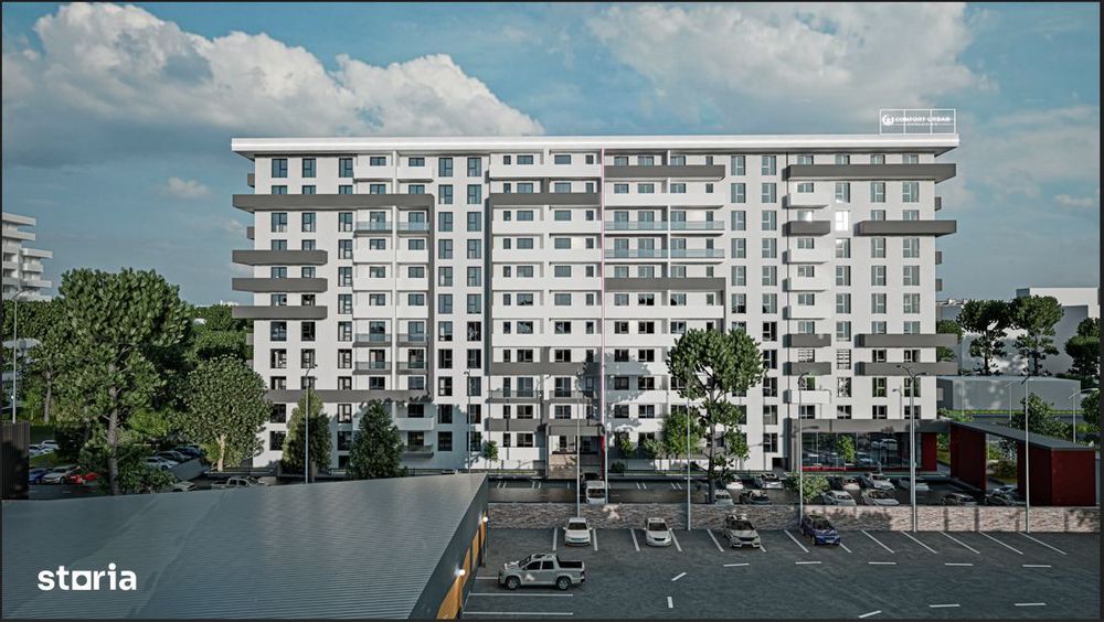 Apartament luminos cu 2 camere, balcon 8 mp, 60.35mp Confort Evolution