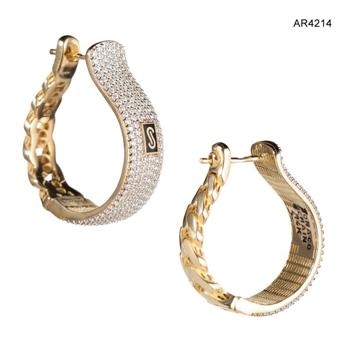 Cercei Aur 14 K model Monaco Chain by ARJEWELS