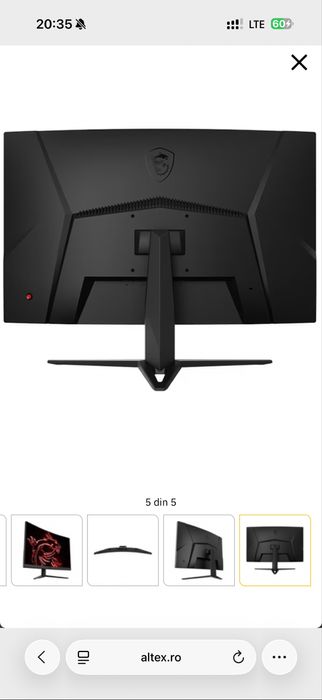 Monitor Curbat Gaming LED VA MSI 27” Full HD 165Hz Optix G27c4