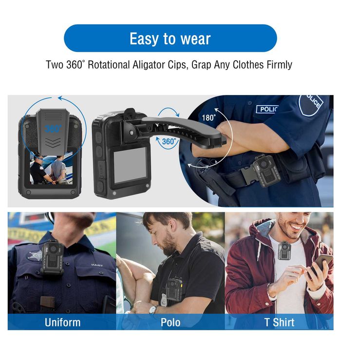 Камера за тяло SC09 1296P резолюция (2304*1296) 64ГБ СД Карта, IP66...