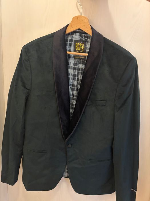 Ново зелено кадифено сако L/M - Oppo Suits Deluxe