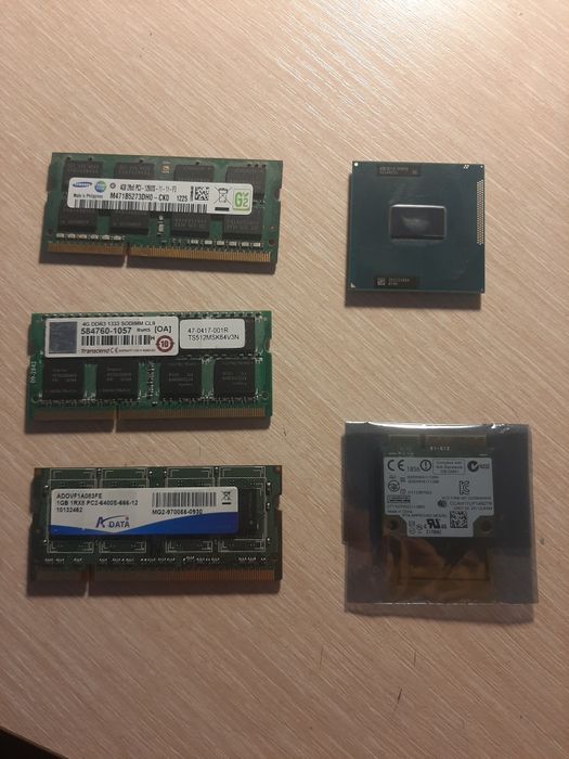 Продам на ноутбук ОЗУ 4Гб, модуль wifi 2,4/5