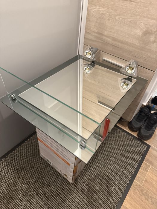 Oglinda baie cu polita si iluminat Kristal Form 62.5x50cm