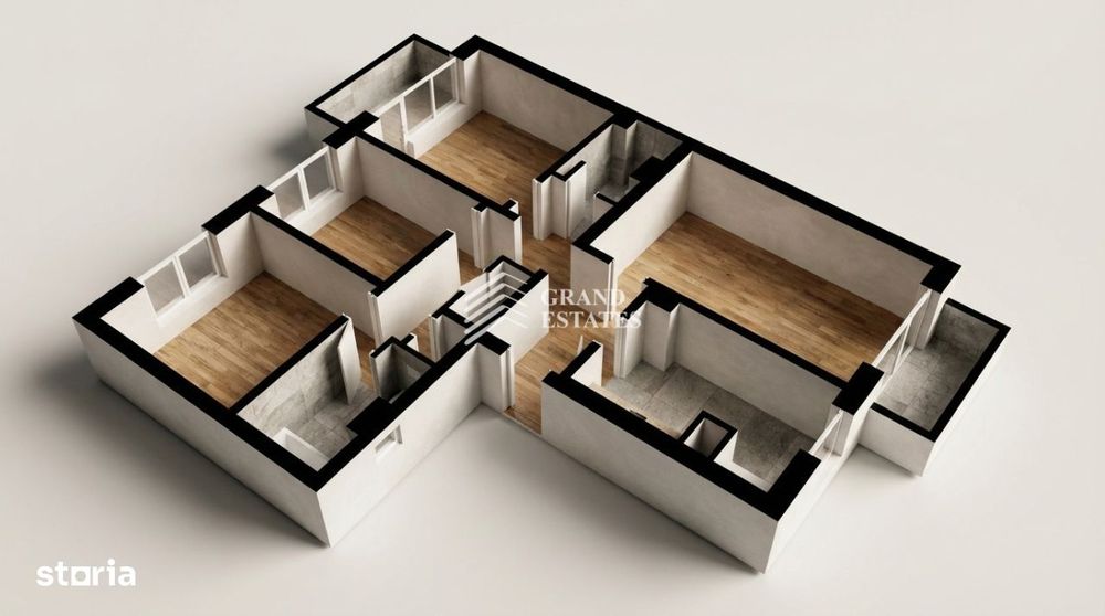 Apartament cu 4 camere | 89,2 mp | 2 bai | 2 Balcoane | Dunavat 14 | D