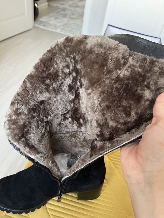 Сапоги из натуральной замши