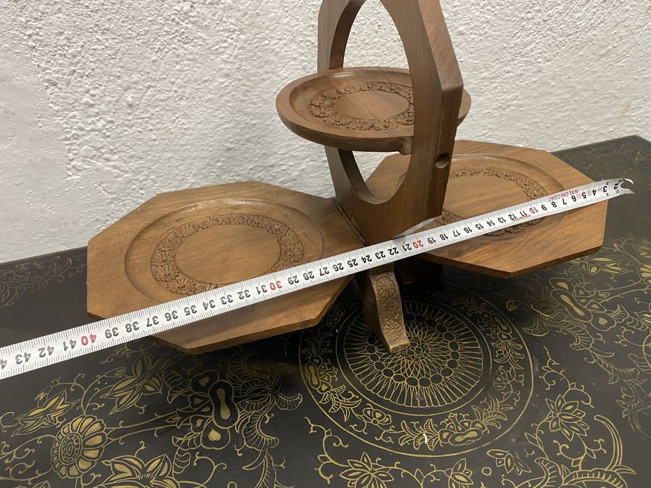 Сгъваем поднос от тиково дърво