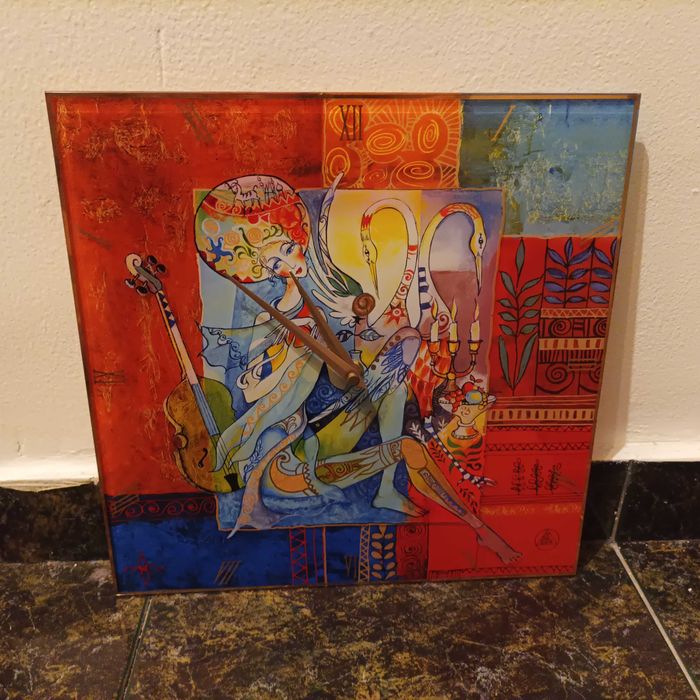 Стенен часовник, Арт, Квадратен, 30.5см