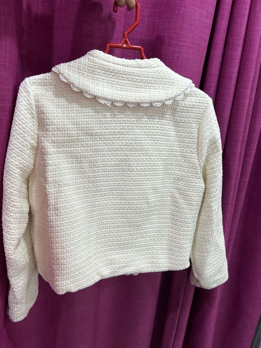 твидовый белый пиджак