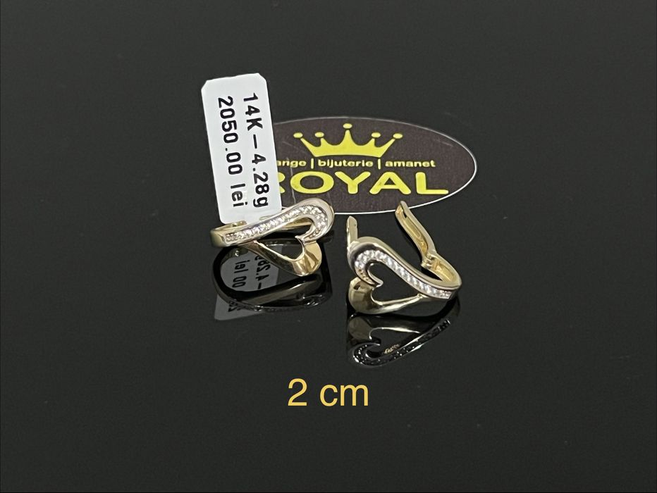 Bijuteria Royal CB : Cercei dama aur 14k 585   4,28 gr