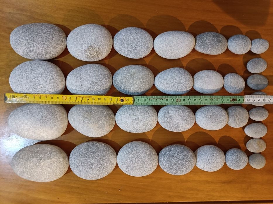 Pietre pentru sauna sau masaj din granit - set de 32 pietre