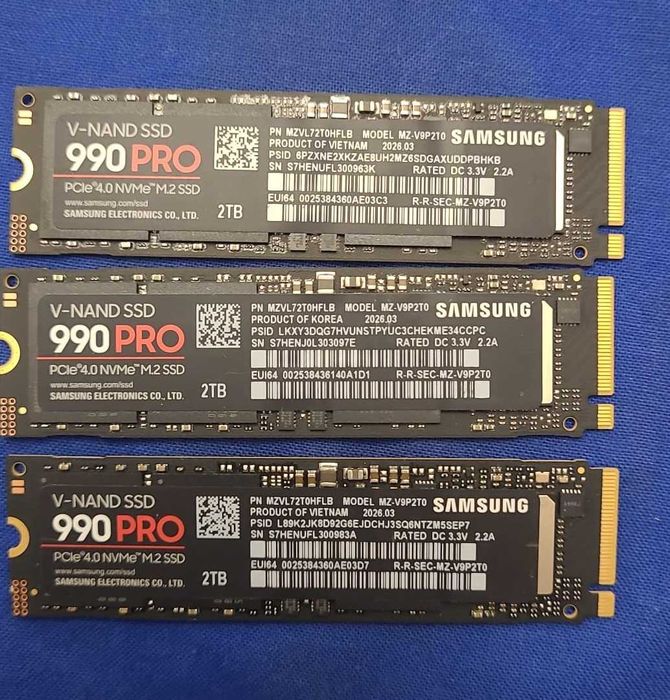 SSD Samsung 990 PRO 2TB PCI Express 4.0 x4 M.2 2280 , nou , original , 7450 MB/s