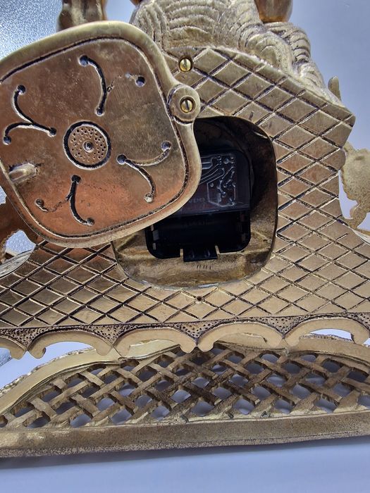 Ceas de șemineu cu două sfeșnice – bronz