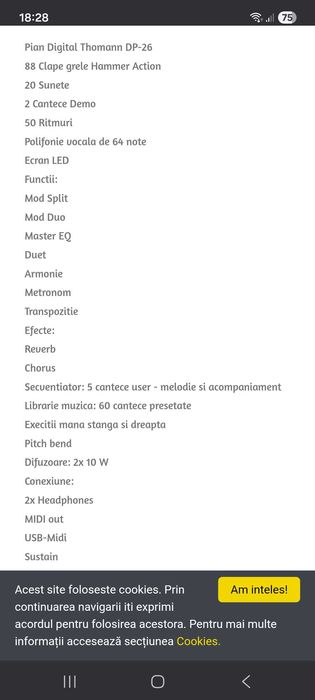 Pian electric THOMANN DP 26