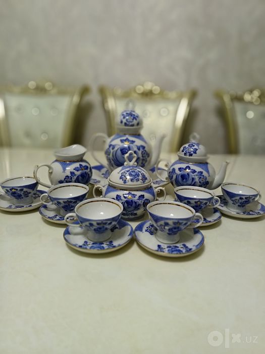 Сервиз Голубая роза необичный цвет