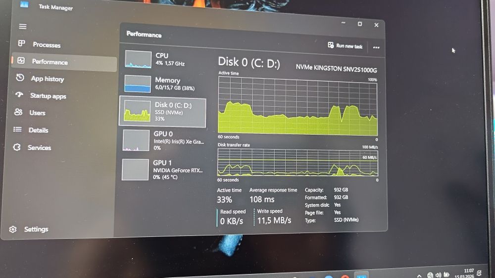 Dell G15 5520 Gaming – i7-12700H, 16GB, RTX 3050 Ti, 1TB NVMe, 120Hz