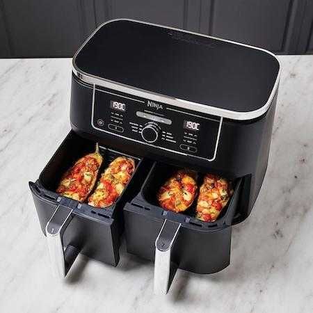 Friteuza cu aer cald Ninja Foodi DualZone AF400, 9.5l, 2470W, 6 functii de gatit, noua
