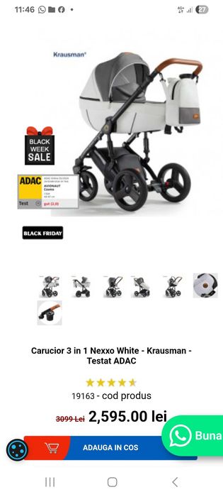 Carut Krausmann, 3 in 1 ,stare impecabila!!