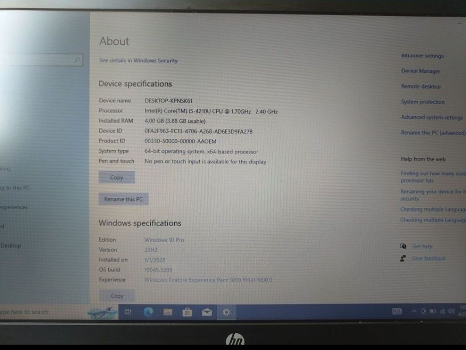 Laptop Hp ProBook 450 G2 procesor i5