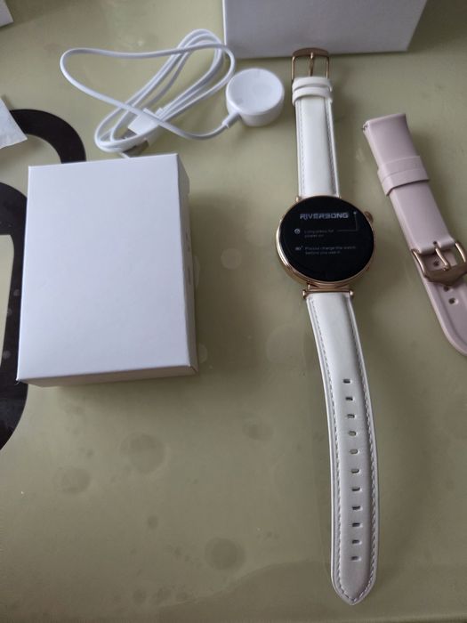 Smartwatch Riversong GLOW, 1,32", rosegold, doua bratari