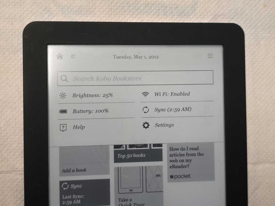 eBook Reader Kobo Glo (N613) - Ecran 6" Iluminat, 1024x758, MicroSD