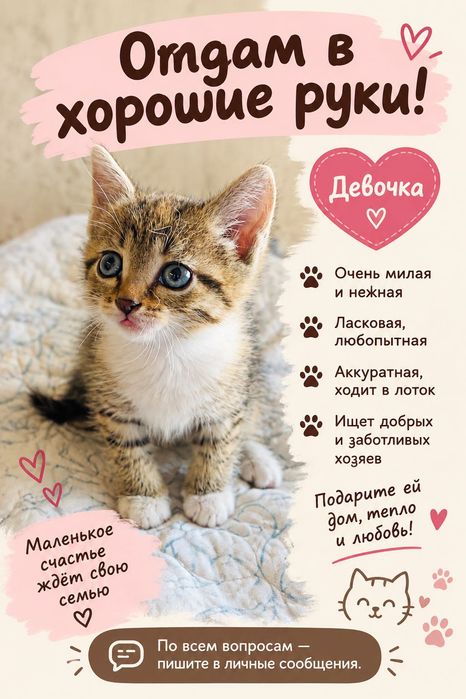 Отдам в хорошие руки