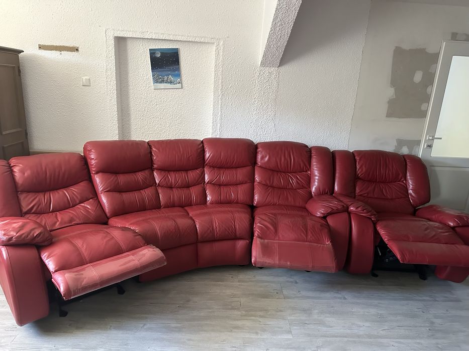 Canapea +Fotoliu din piele