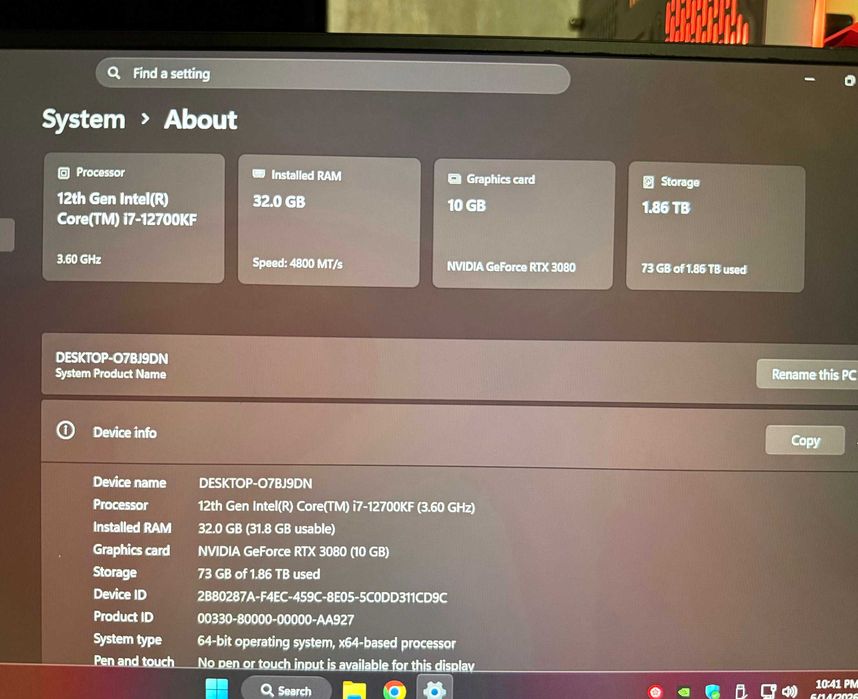 OFERTA‼️PC gaming Windows 11 intel i7 12700KF RTX 3080 DDR5 32 GB NVME 2 TB Cs2 Fortnite Fivem Gta5 Roblox