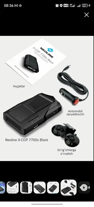 Neoline X-COP 7700s Black antiradar, radar detektori, O'zbekiston uchu