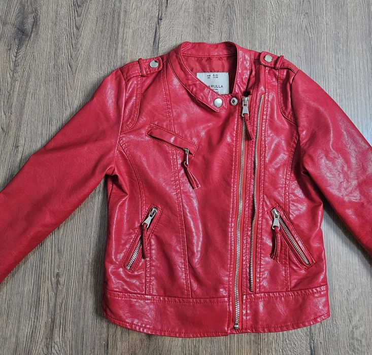 Куртка детская, кожаная, осенняя для девочки