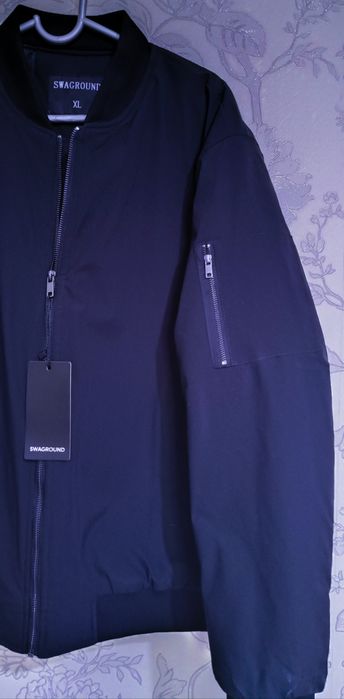 Куртка мужская, демисезонная.Ветровка черная.Пилот, бомбер спецназ.