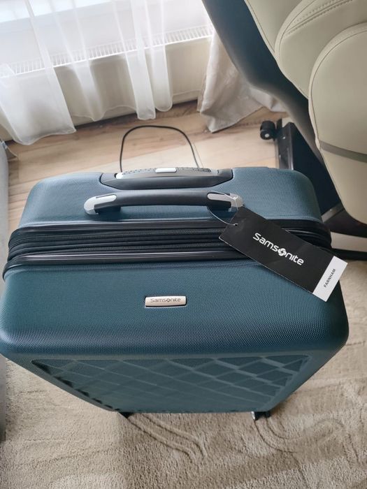 Troler mare Samsonite NOU, 4 roți, valiză premium bagaj de cală