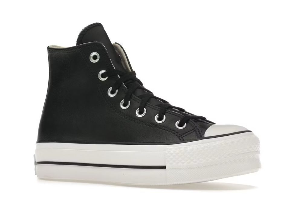Converse Chuck Taylor All Star Lift Hi Black Leather - Чисто нови