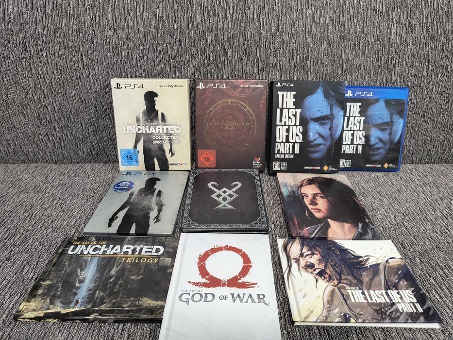 God of War, Uncharted Collection, Last of us 2 limited edition PS4