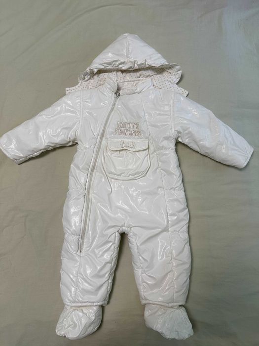 Страхотен зимен бебешки ескимос -космонавт за момиченце