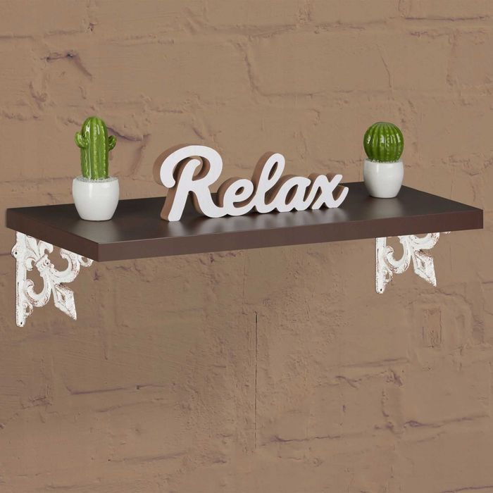 Държачи за рафт за стена ВИНТИДЖ, АНТИЧНИ Relaxdays