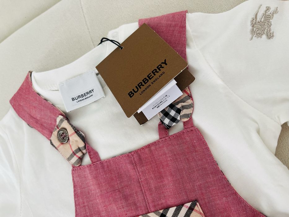 Нов бебешки гащеризон с тениска Burberry