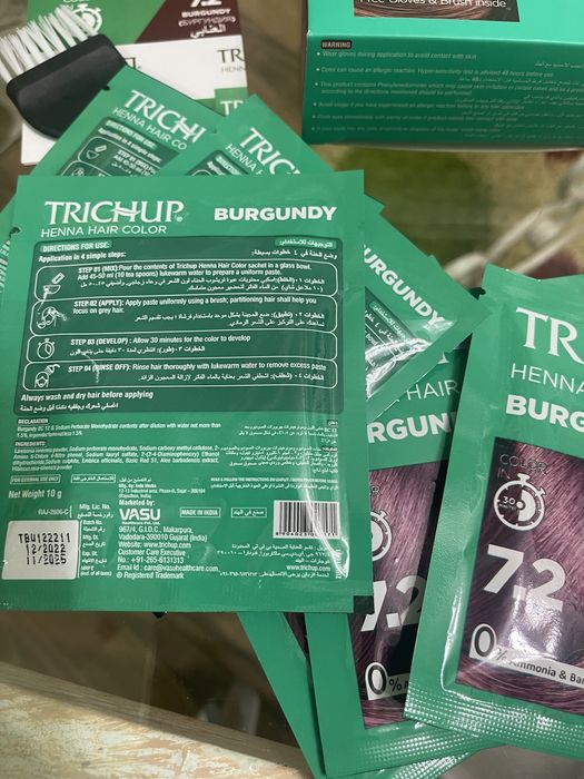 Хна краска для волос trichup 6 шт.