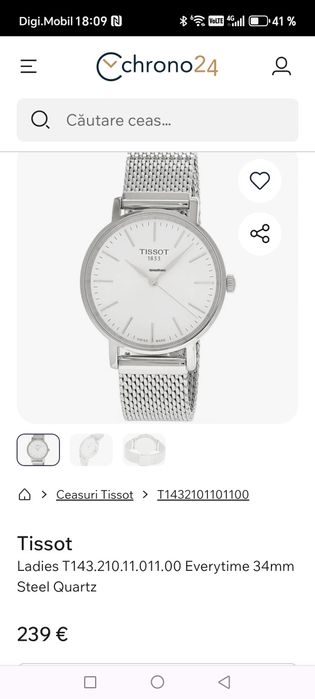 Ceas Tissot Quartz Dama 34 mm- Nepurtat!