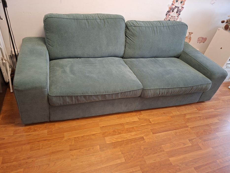 Canapea IKEA KIVIK 3 locuri, gri-turcoaz,husă lavabilă, disponibilă final de noiembrie