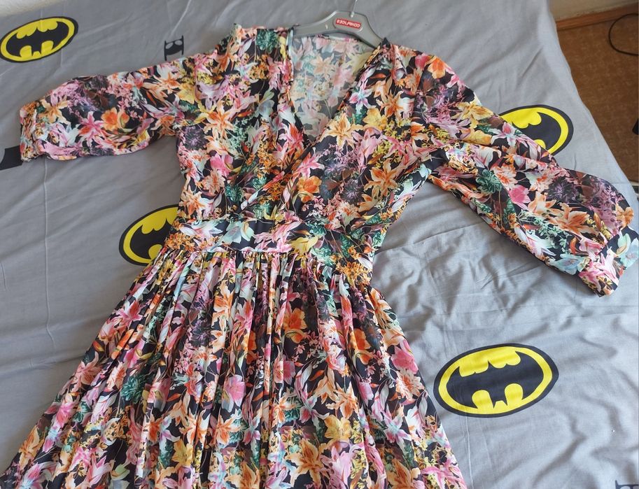 Rochie deosebita, vaporoasa, înflorata, lunga/evenimente mas.XS/ S mic