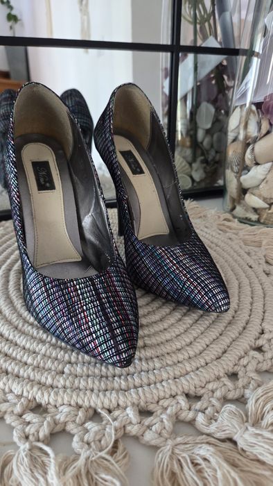 Pantofi stiletto dama din piele naturala